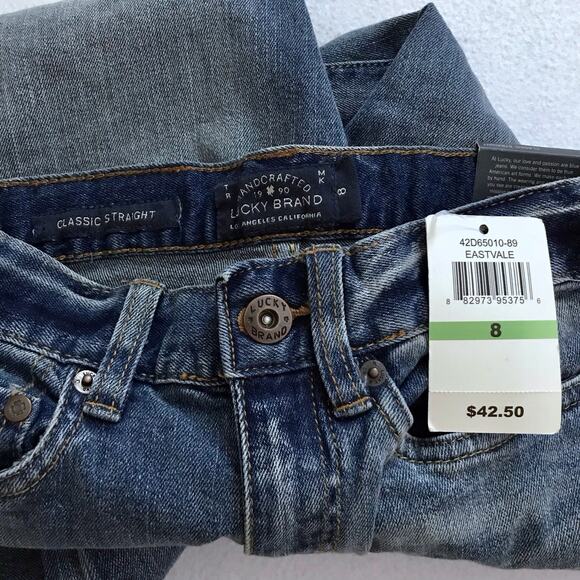 Lucky Brand NWT Eastvale Medium Wash Jeans Boys 8 - Picture 8 of 11